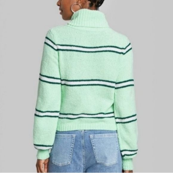 Wild Fable Striped Turtleneck Sweater Small - Picture 2 of 8